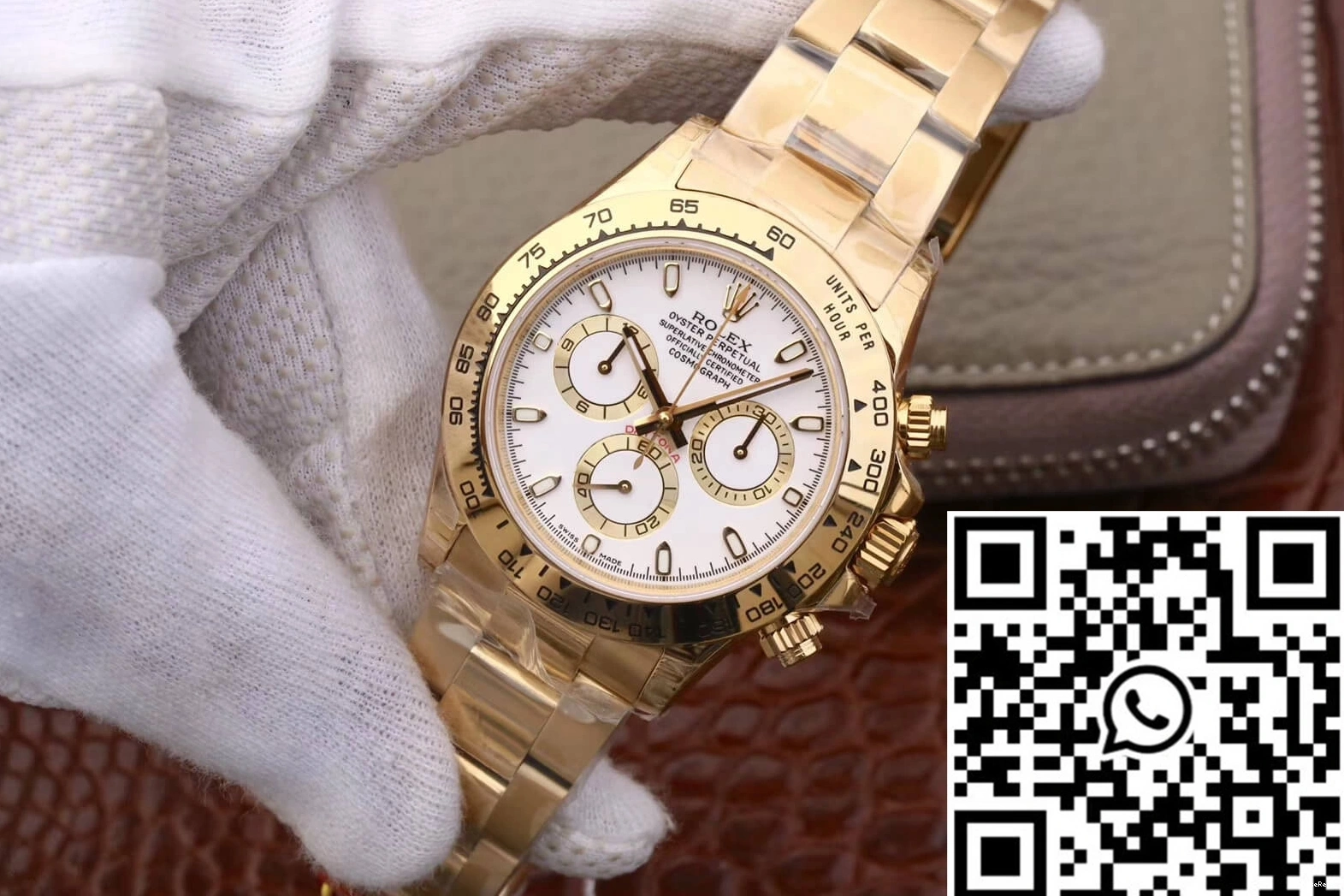 Rolex Daytona Factory JH Dial Cosmograph White Gold Yellow M116508-0001 0516